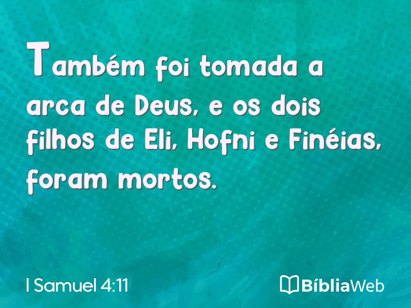 I Samuel 4:11 em imagem para compartilhar