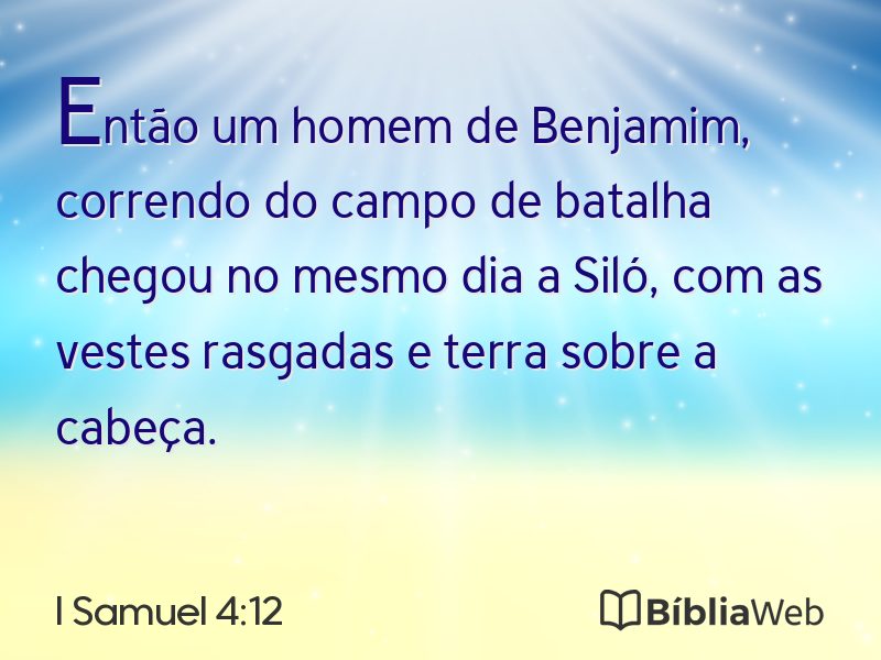 I Samuel 4:12 em imagem para compartilhar