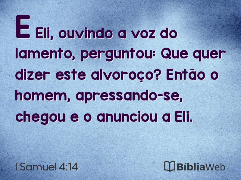 I Samuel 4:14 em imagem para compartilhar
