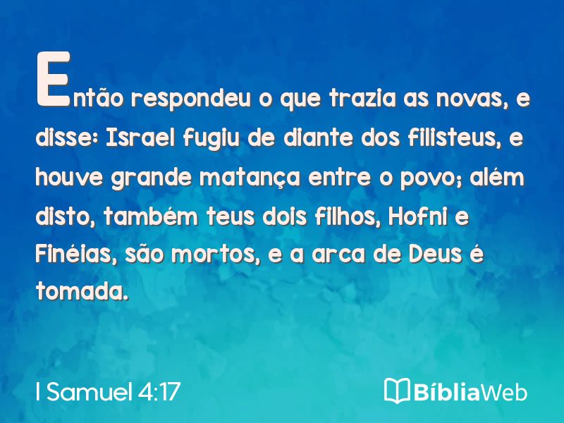 I Samuel 4:17 em imagem para compartilhar
