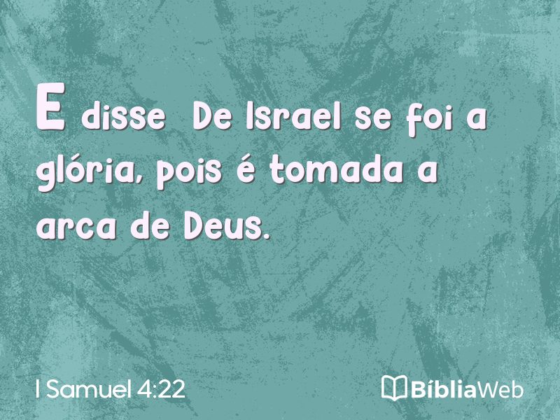 I Samuel 4:22 em imagem para compartilhar