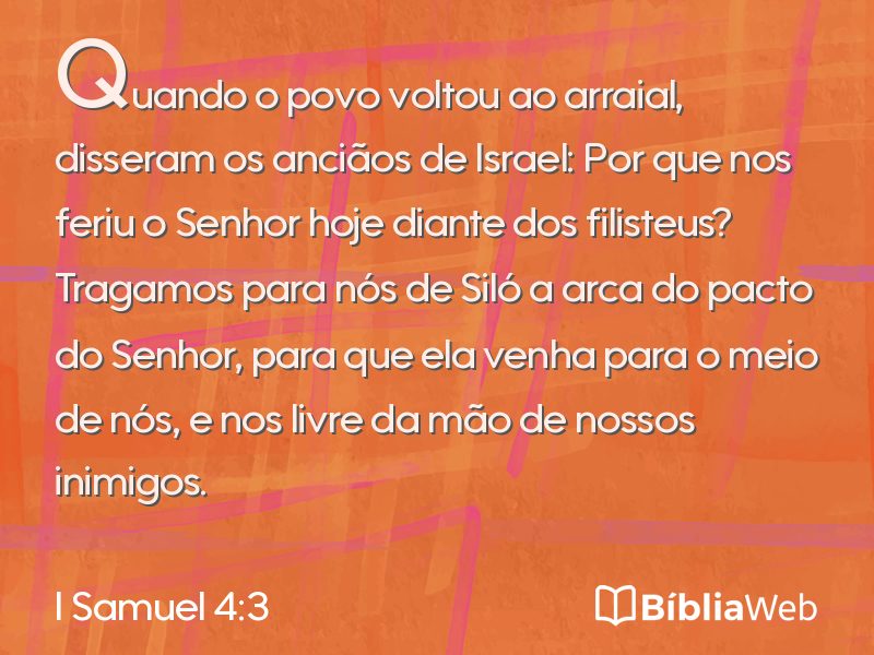 I Samuel 4:3 em imagem para compartilhar