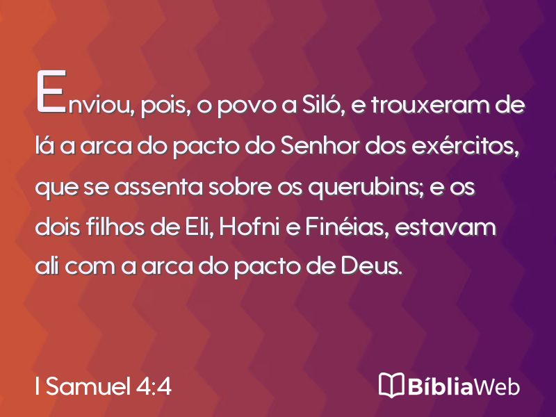 I Samuel 4:4 em imagem para compartilhar