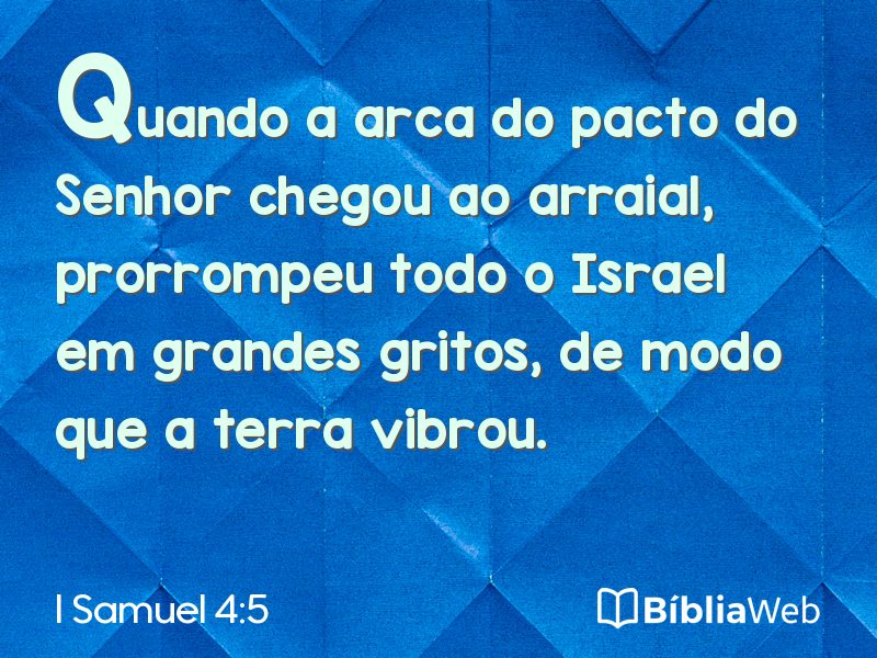 I Samuel 4:5 em imagem para compartilhar