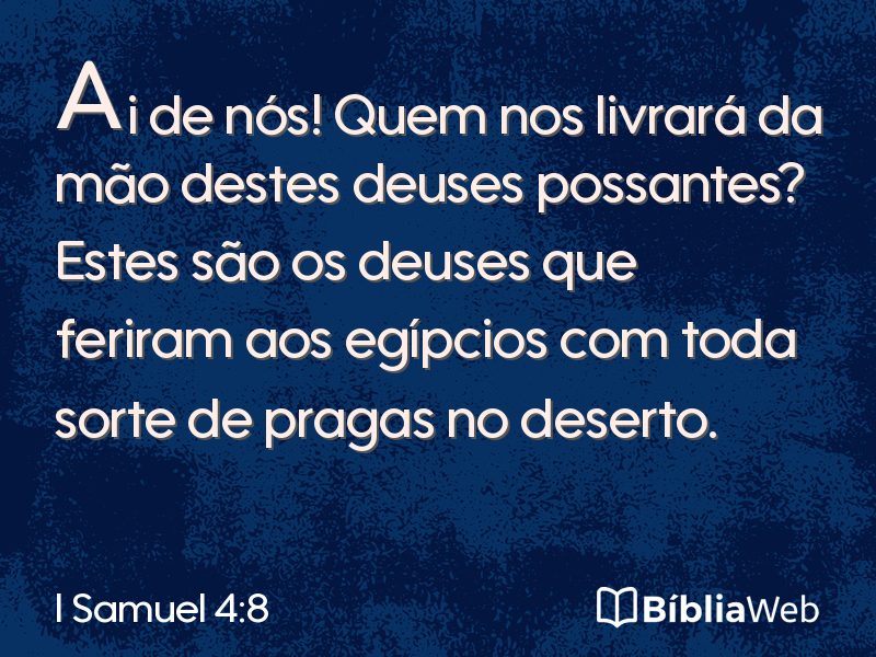 I Samuel 4:8 em imagem para compartilhar