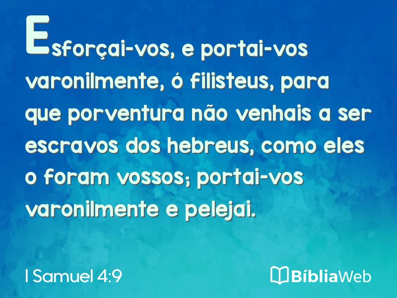 I Samuel 4:9 em imagem para compartilhar