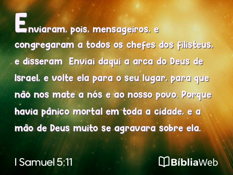 I Samuel 5:11 em imagem para compartilhar