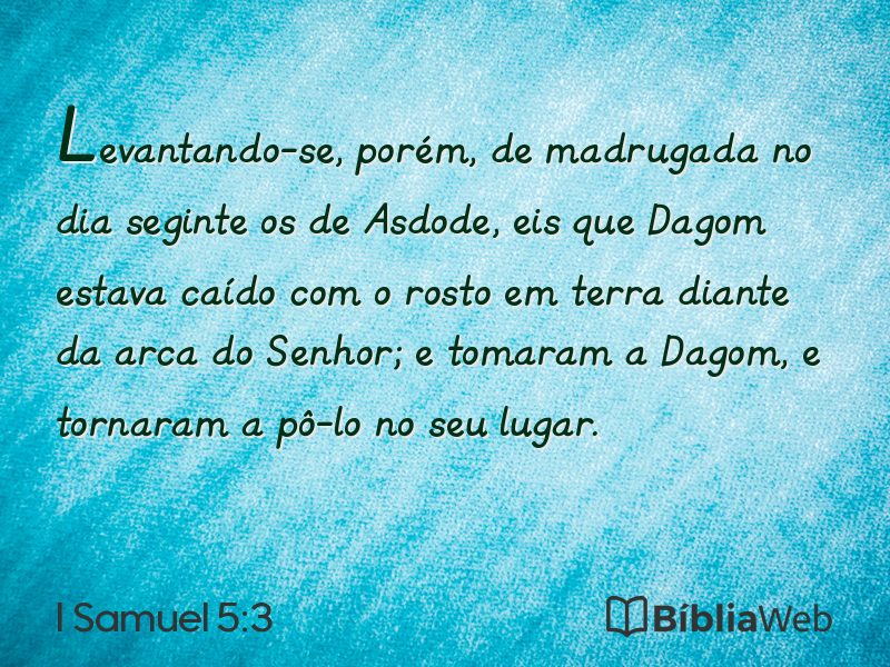 I Samuel 5:3 em imagem para compartilhar
