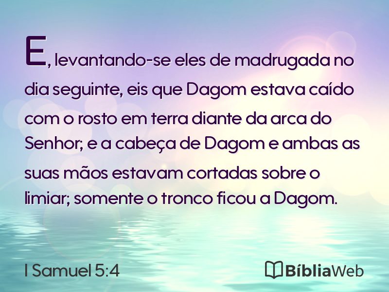 I Samuel 5:4 em imagem para compartilhar