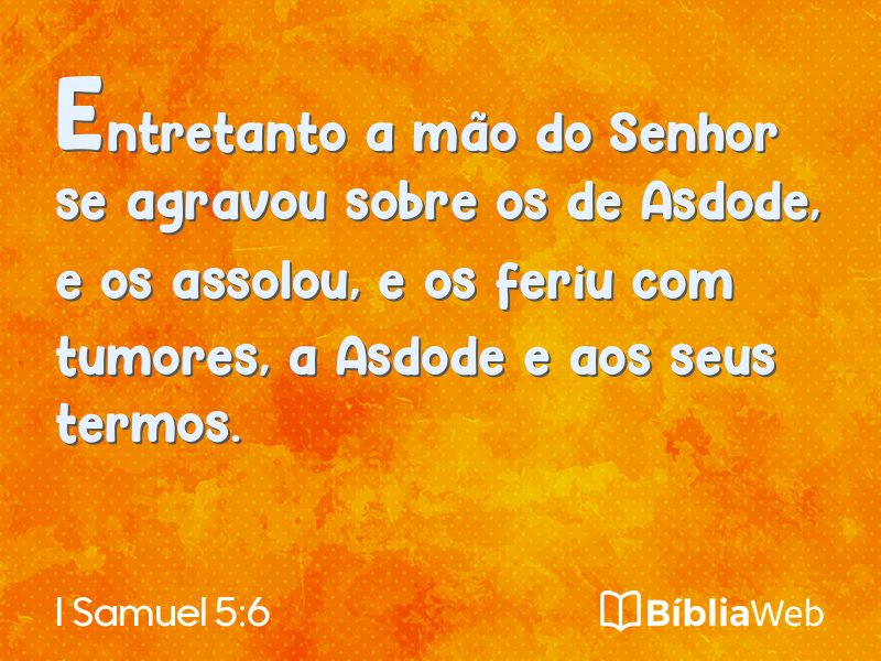 I Samuel 5:6 em imagem para compartilhar