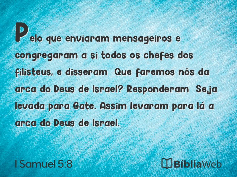 I Samuel 5:8 em imagem para compartilhar