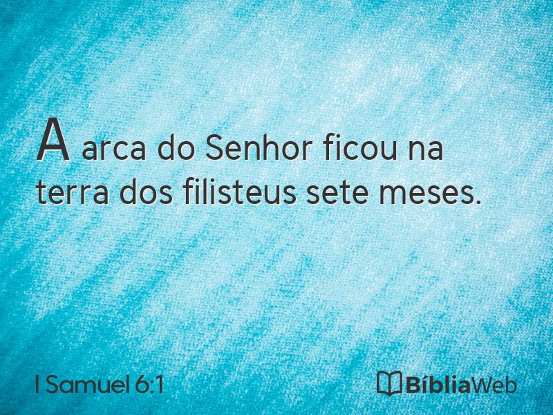 I Samuel 6:1 em imagem para compartilhar