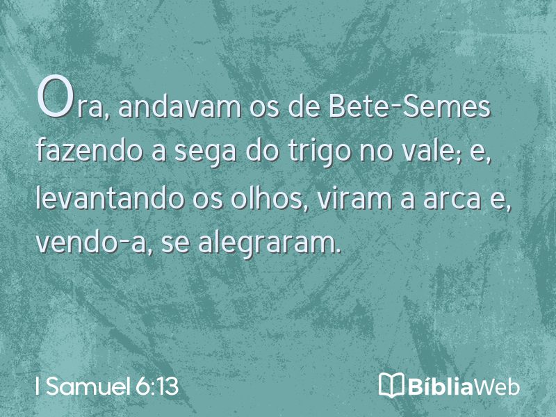I Samuel 6:13 em imagem para compartilhar