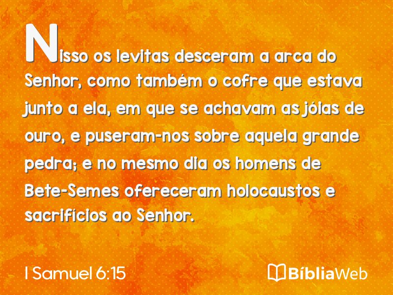 I Samuel 6:15 em imagem para compartilhar