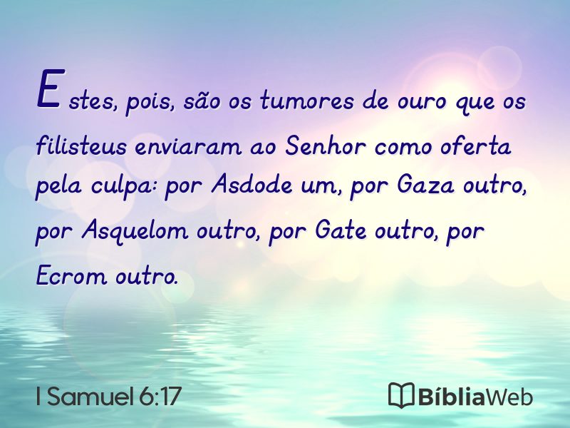 I Samuel 6:17 em imagem para compartilhar