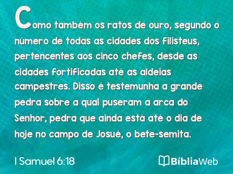 I Samuel 6:18 em imagem para compartilhar