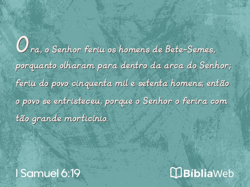 I Samuel 6:19 em imagem para compartilhar