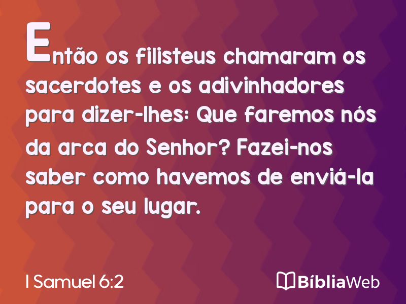 I Samuel 6:2 em imagem para compartilhar