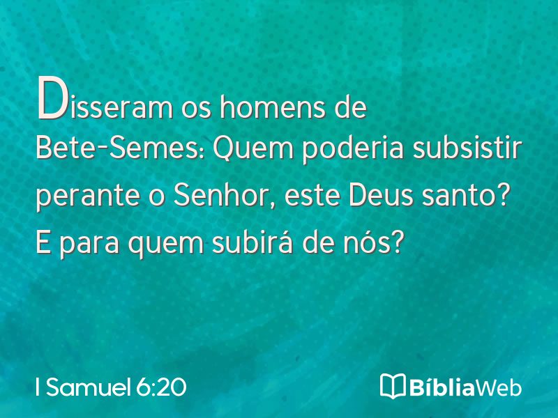 I Samuel 6:20 em imagem para compartilhar