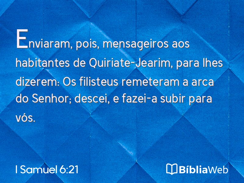 I Samuel 6:21 em imagem para compartilhar