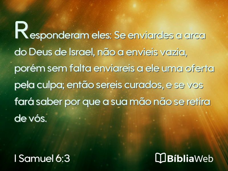 I Samuel 6:3 em imagem para compartilhar
