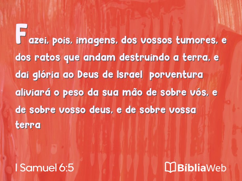 I Samuel 6:5 em imagem para compartilhar