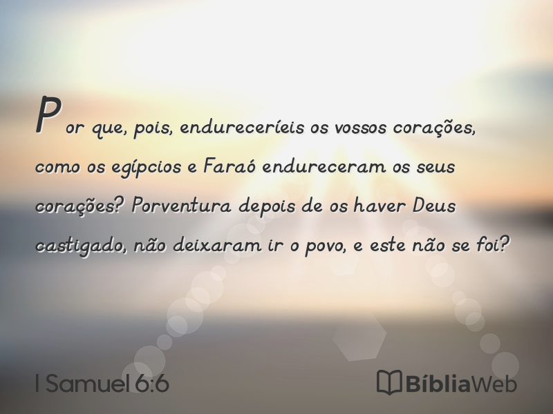 I Samuel 6:6 em imagem para compartilhar