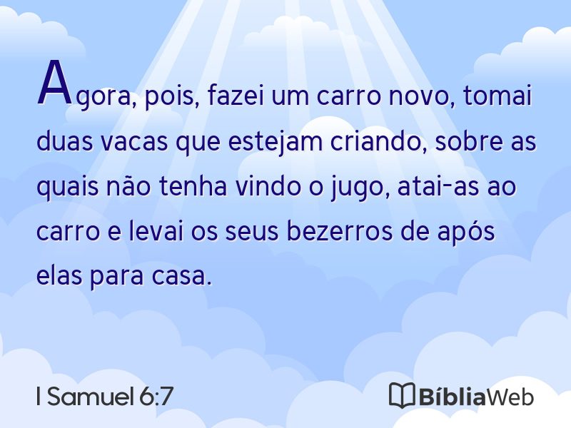 I Samuel 6:7 em imagem para compartilhar