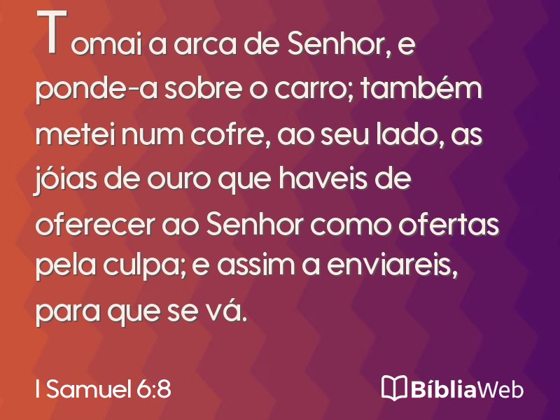 I Samuel 6:8 em imagem para compartilhar