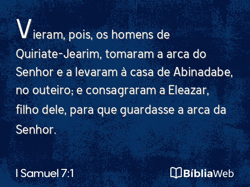 I Samuel 7:1 em imagem para compartilhar