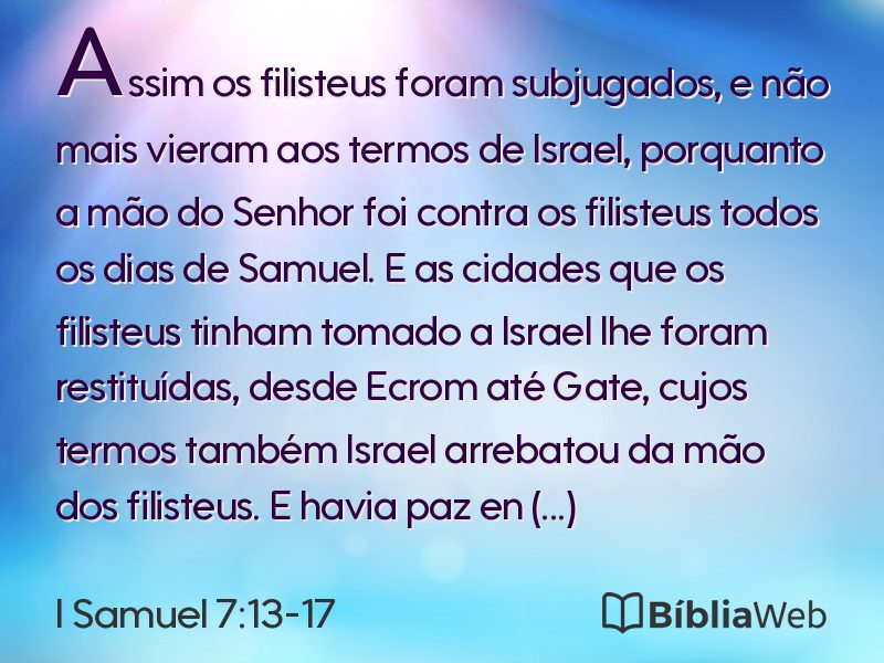 I Samuel 7:13-17 em imagem para compartilhar