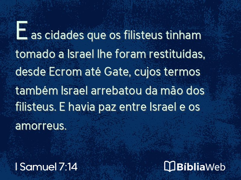 I Samuel 7:14 em imagem para compartilhar