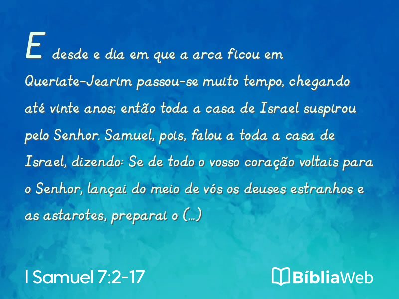 I Samuel 7:2-17 em imagem para compartilhar