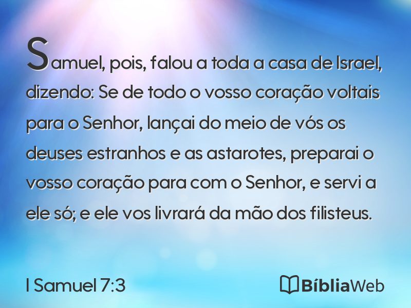 I Samuel 7:3 em imagem para compartilhar