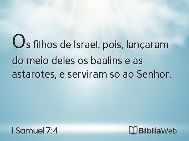 I Samuel 7:4 em imagem para compartilhar