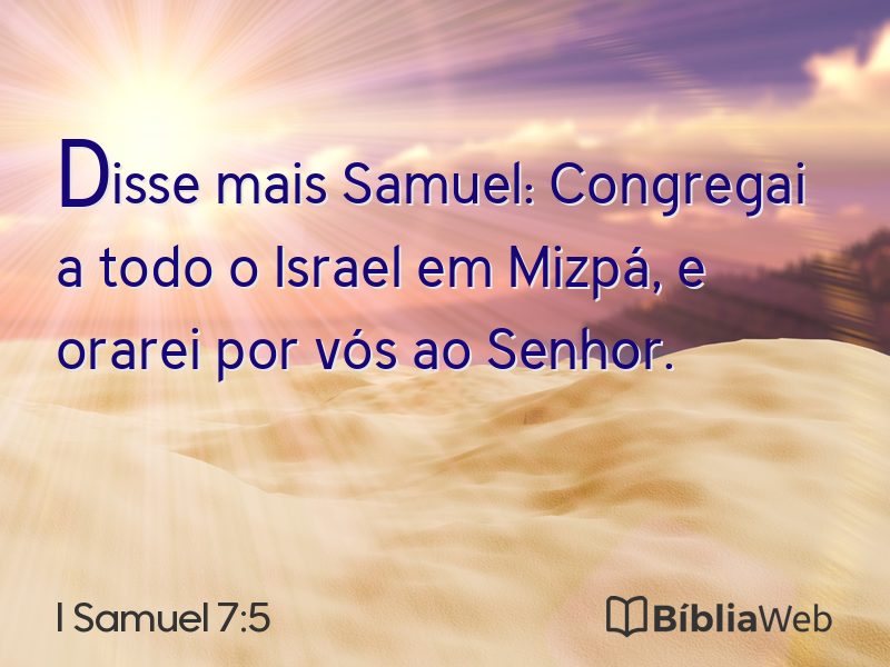 I Samuel 7:5 em imagem para compartilhar