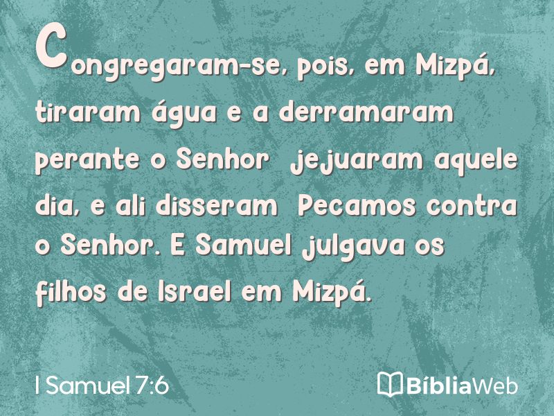 I Samuel 7:6 em imagem para compartilhar