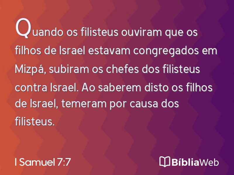 I Samuel 7:7 em imagem para compartilhar