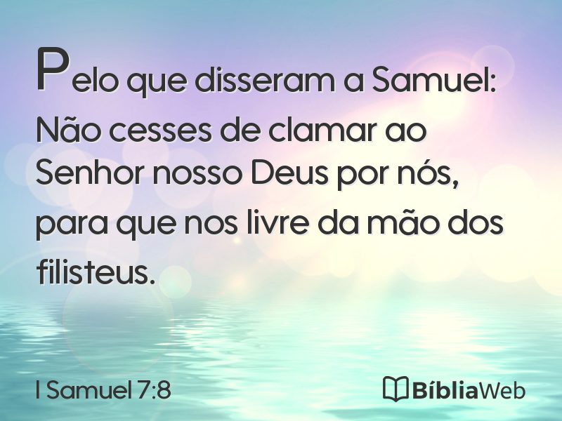 I Samuel 7:8 em imagem para compartilhar