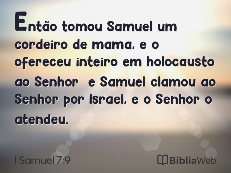 I Samuel 7:9 em imagem para compartilhar