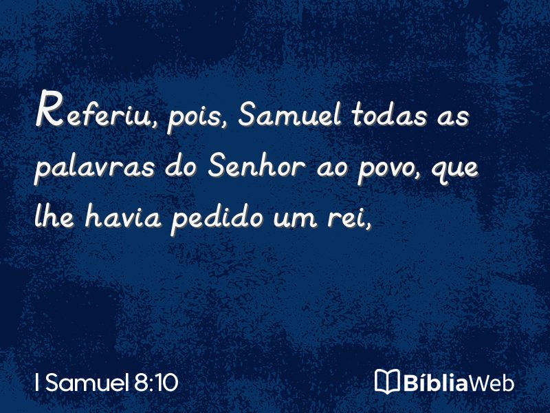 I Samuel 8:10 em imagem para compartilhar