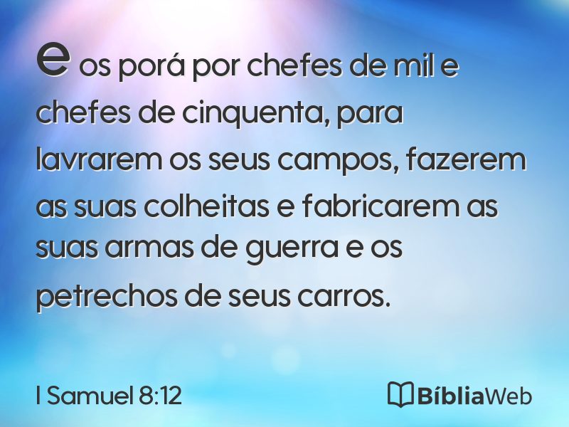 I Samuel 8:12 em imagem para compartilhar