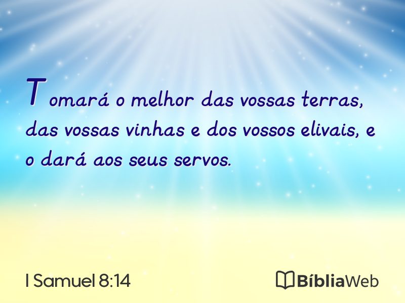 I Samuel 8:14 em imagem para compartilhar