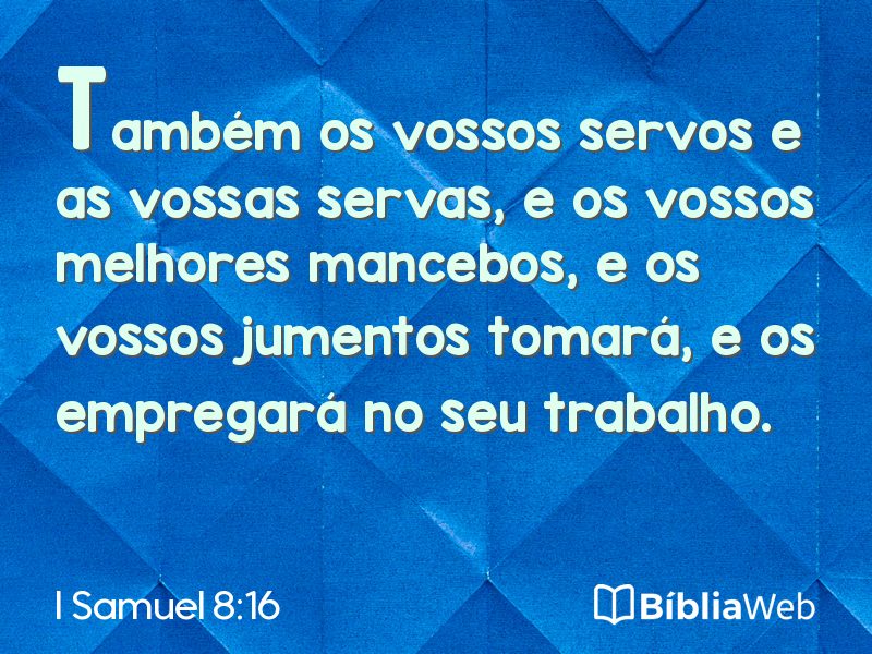 I Samuel 8:16 em imagem para compartilhar