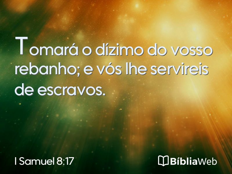 I Samuel 8:17 em imagem para compartilhar