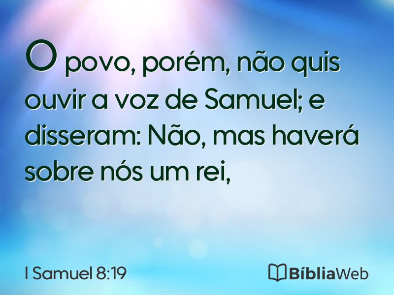 I Samuel 8:19 em imagem para compartilhar
