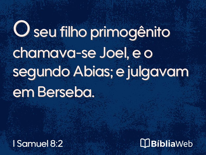 I Samuel 8:2 em imagem para compartilhar