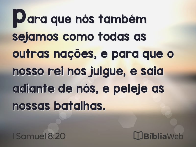 I Samuel 8:20 em imagem para compartilhar