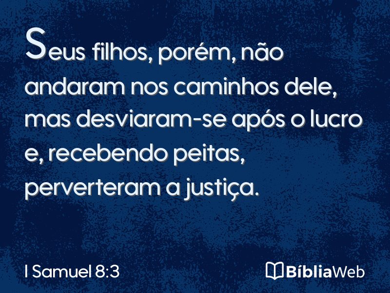 I Samuel 8:3 em imagem para compartilhar