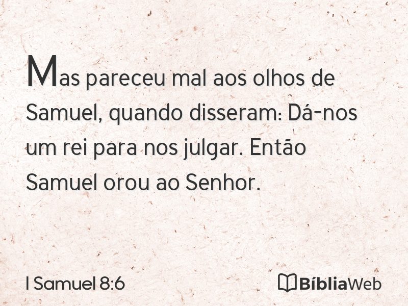 I Samuel 8:6 em imagem para compartilhar